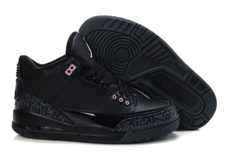 Originals Womens Air Jordan 3 All Black